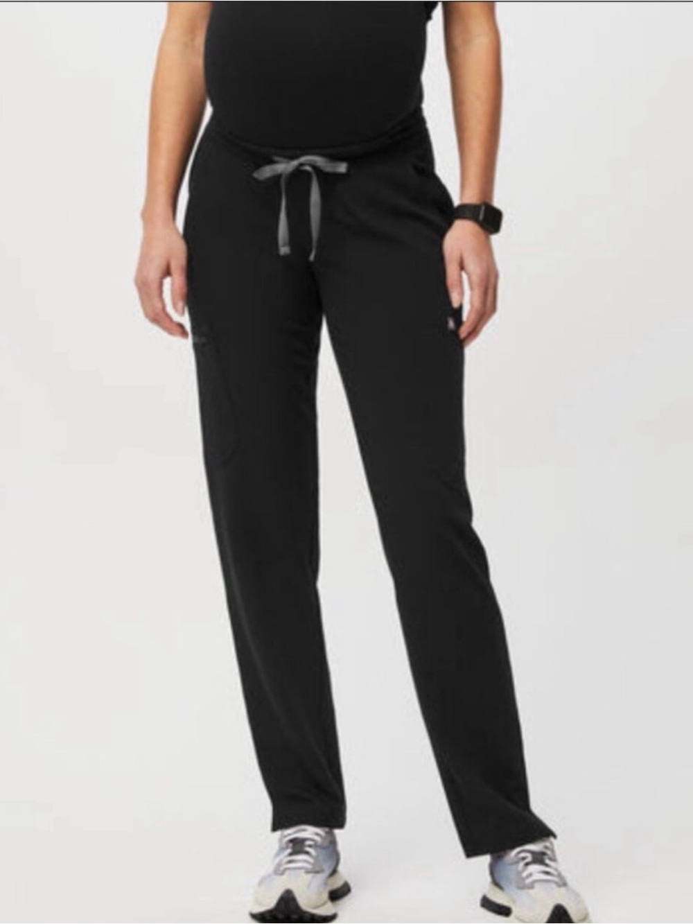 Figs Yola Maternity Scrub Bottoms Black Size S/P